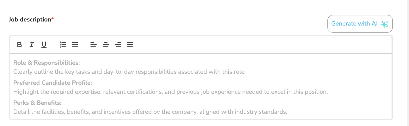 Job summary with AI generation